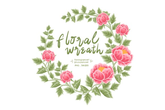 Download Beautiful Garden Peony Flower Wreath PNG - Flower Collection