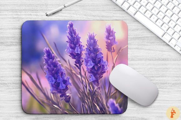 Download Gentle Lavender Flowers Art Mouse Pad - Flower Collection