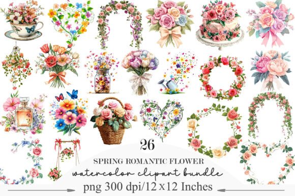 Download Spring Romantic Flower Clipart PNG - Flower Collection