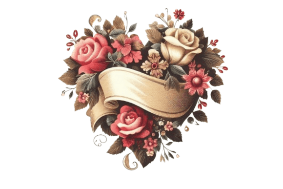 Download Vintage Valentine's Day Flower Clip Art - Day Collection