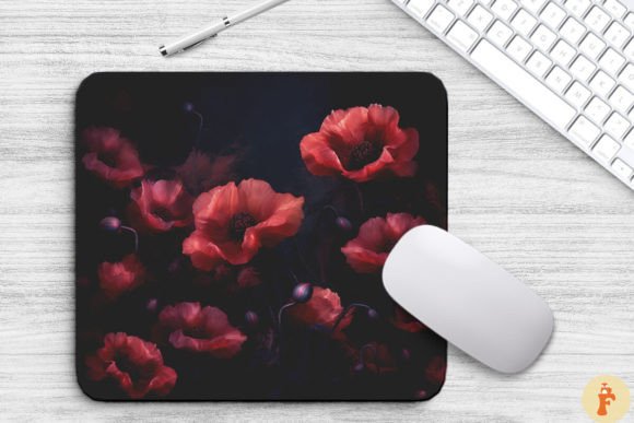 Download Dark-Romantic Poppy Flowers Mouse Pad - Flower Collection