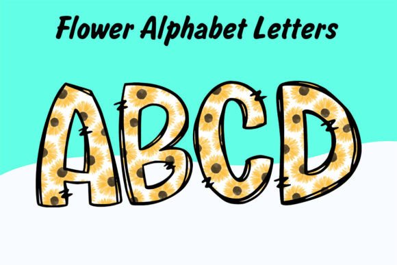 Download Sunflower Alphabet Doodle Spring Png - Flower Collection