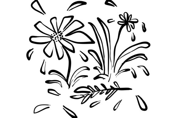 Download Wild Plant Flower Illustration in Doodle - Flower Collection