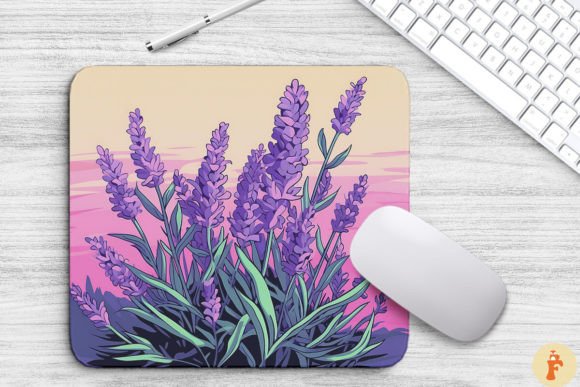 Download Beautiful Lavender Flowers Art Mouse Pad - Flower Collection