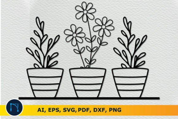 Download Potted Flowers SVG - Flower Collection