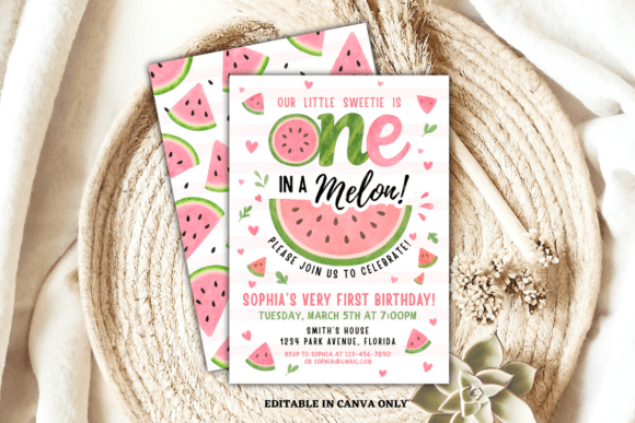 Download Watermelon Birthday Invitation Template - Day Collection