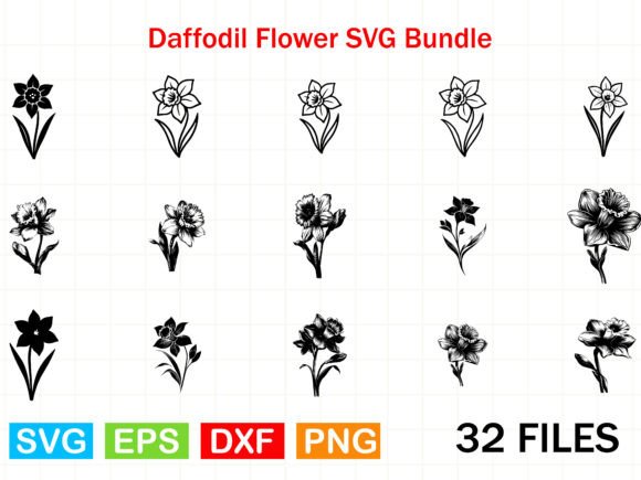 Download Daffodil Flower SVG Bundle - Flower Collection