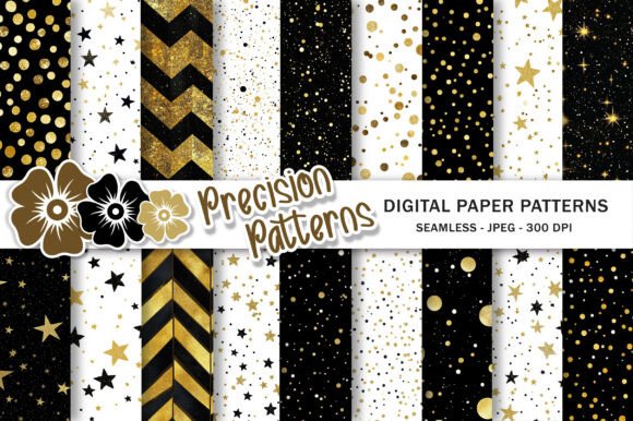 Download Black Gold Glitter Digital Paper - Digital Collection