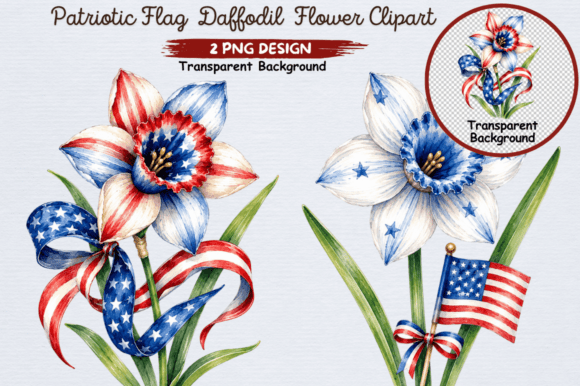 Download Patriotic Daffodil Flower PNG Clipart - Flower Collection