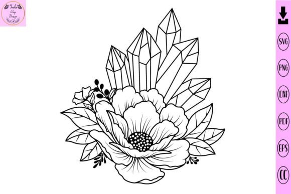Download Floral Crystal Svg Crystal Flower Svg - Flower Collection