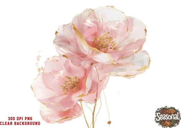 Download Watercolor Pink Camellia Flower Bouquet - Flower Collection