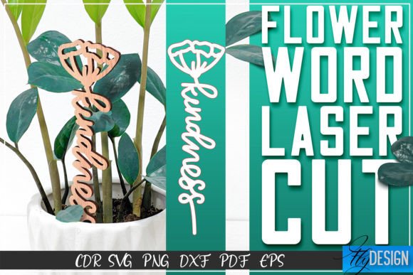 Download Flower Word Laser Cut SVG | Flower Decor - Flower Collection