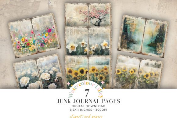 Download Sunflower Daffodil Junk Journal Paper - Flower Collection