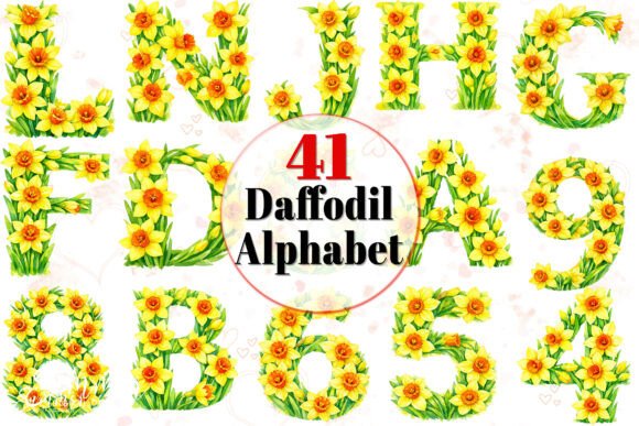 Download March Daffodil Birthflower Alphabet PNG - Flower Collection