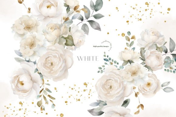 Download Elegant White Flowers Bouquets Clipart - Flower Collection