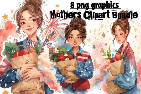 Download 8 USA Mom Life Mother's Day Clipart PNG - Day Collection