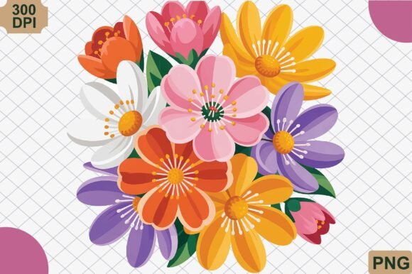 Download Colorful Blossom Flowers PNG - Flower Collection