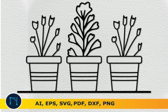 Download Potted Flowers SVG - Flower Collection