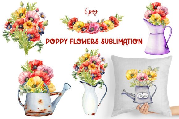 Download Poppy Flowers Sublimation Design, PNG - Flower Collection