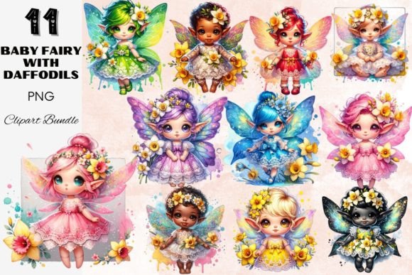 Download Daffodil Baby Fairy Cute Flower Faries - Flower Collection