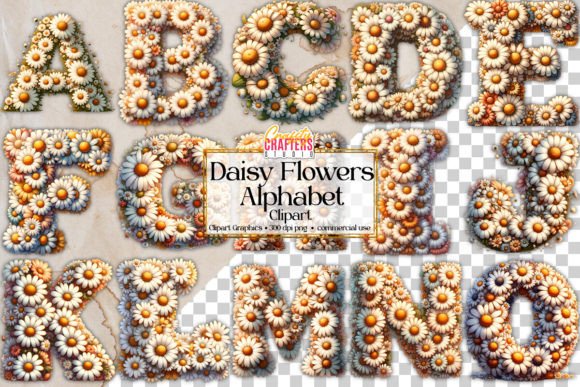 Download 52 Daisy Flowers Alphabet Spring Bundle - Flower Collection