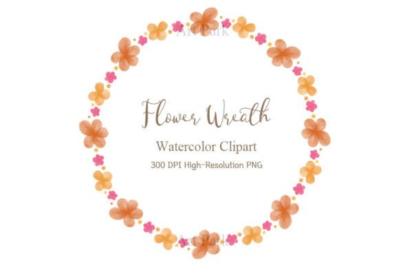 Download Orange Flower Wreath Clipart - Flower Collection