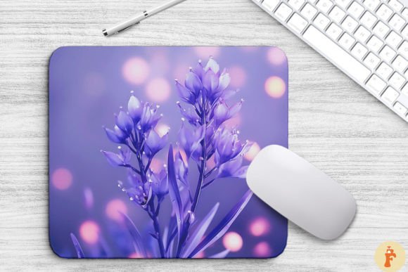 Download Gentle Lavender Flowers Art Mouse Pad - Flower Collection