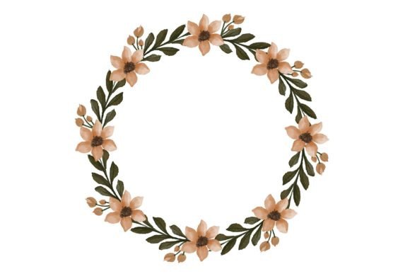 Download Orange Flower Wreath for Wedding Card - Flower Collection