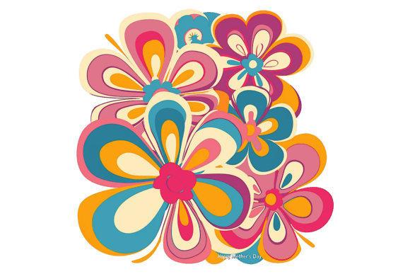 Download Hippie Flowers Background 60s Png - Flower Collection