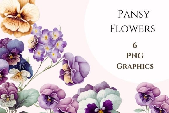 Download Pansy Flower Watercolor Bundle. - Flower Collection