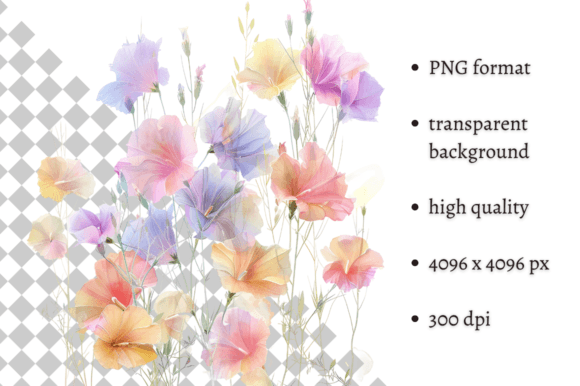 Download Watercolor Spring Flowers PNG Clipart - Flower Collection