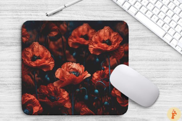 Download Dark-Romantic Poppy Flowers Mouse Pad - Flower Collection