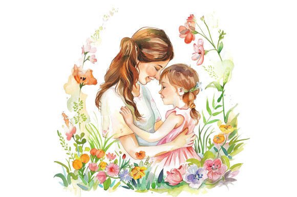 Download Watercolor Mother's Day Clipart PNG - Day Collection