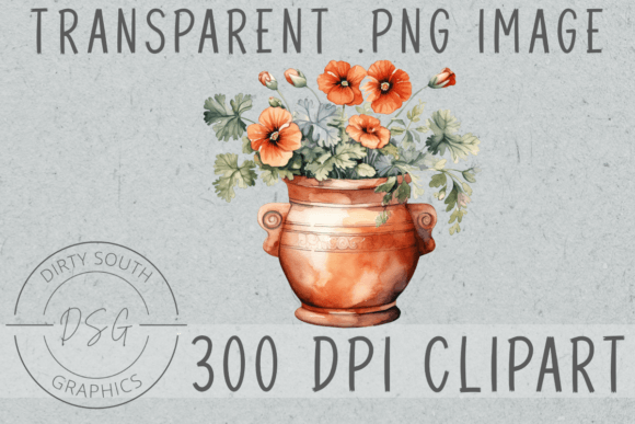 Download Watercolor Potted Flowers - Flower Collection