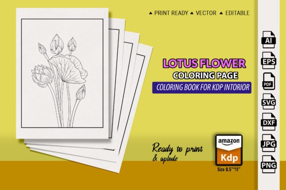 Download Lotus-water Lily Flower Coloring Page - Flower Collection