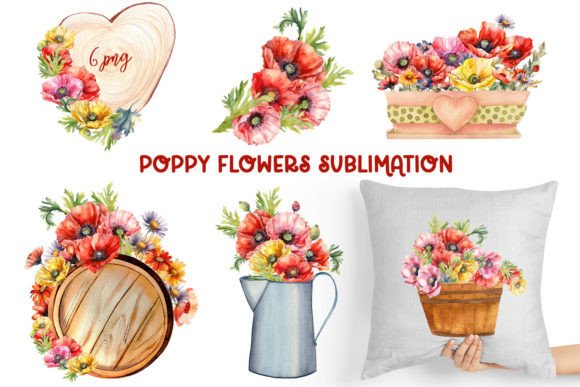 Download Poppy Flowers Sublimation Design, PNG - Flower Collection