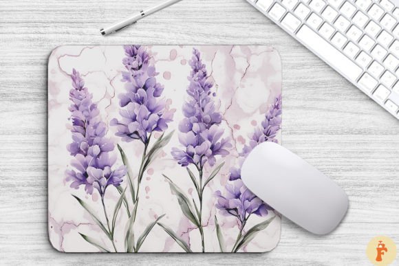 Download Romantic Lavender Flowers Art Mouse Pad - Flower Collection