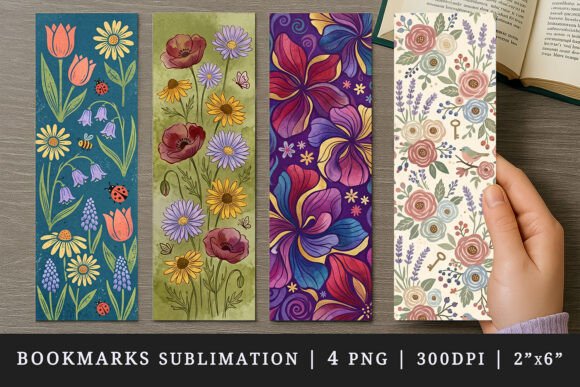 Download Flowers Bookmark Design Set - Flower Collection