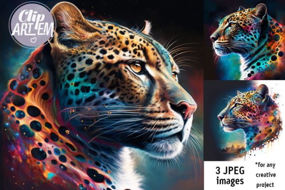 Download Jaguar Modern Painting Colorful 3 Images - Image Collection