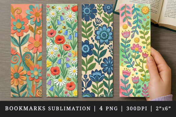 Download Flowers Bookmark Design Set - Flower Collection