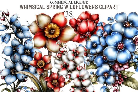 Download Whimsical Wildflowers Clipart,Spring Png - Flower Collection