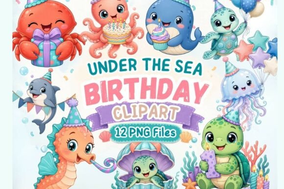 Download Under the Sea Birthday Clipart PNG - Day Collection