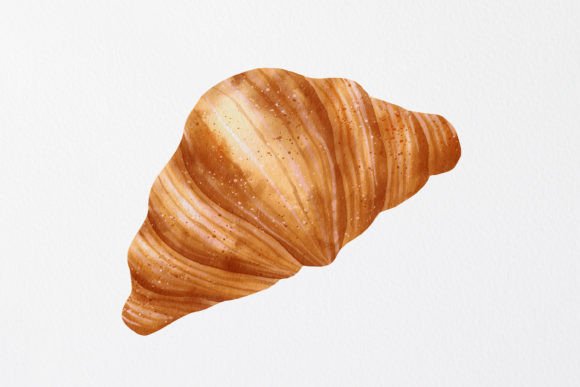 Download Croissant Image in a Watercolor Style - Image Collection