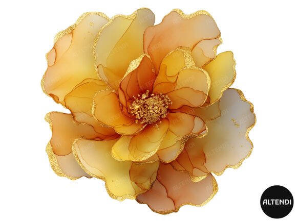 Download Abstract Yellow Flower Clipart - Flower Collection