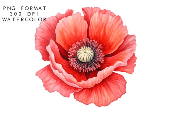 Download Watercolor Poppy Flower Clipart - Flower Collection