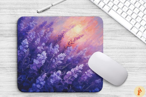 Download Purple Lavender Flowers Art Mouse Pad - Flower Collection