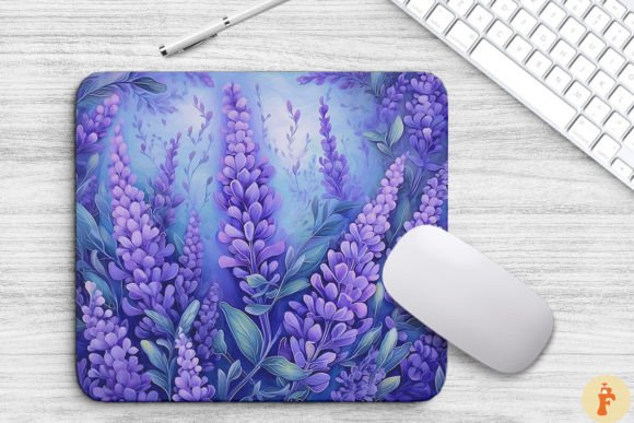 Download Purple Lavender Flowers Art Mouse Pad - Flower Collection