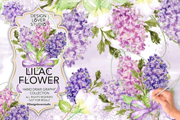 Download Watercolor Lilac Flowers Design, Spring - Flower Collection