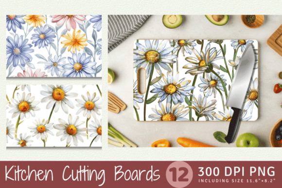 Download Watercolor Daisy Flower Cutting Boards S - Flower Collection