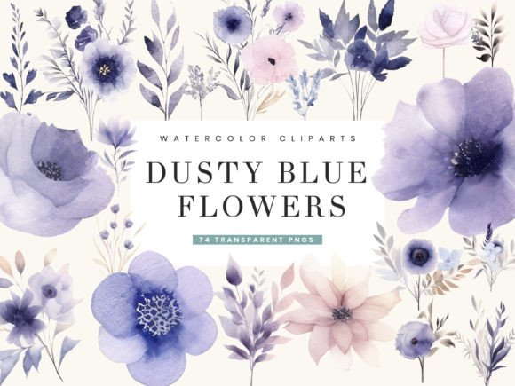 Download Dusty Blue Lavender Flowers Clipart - Flower Collection
